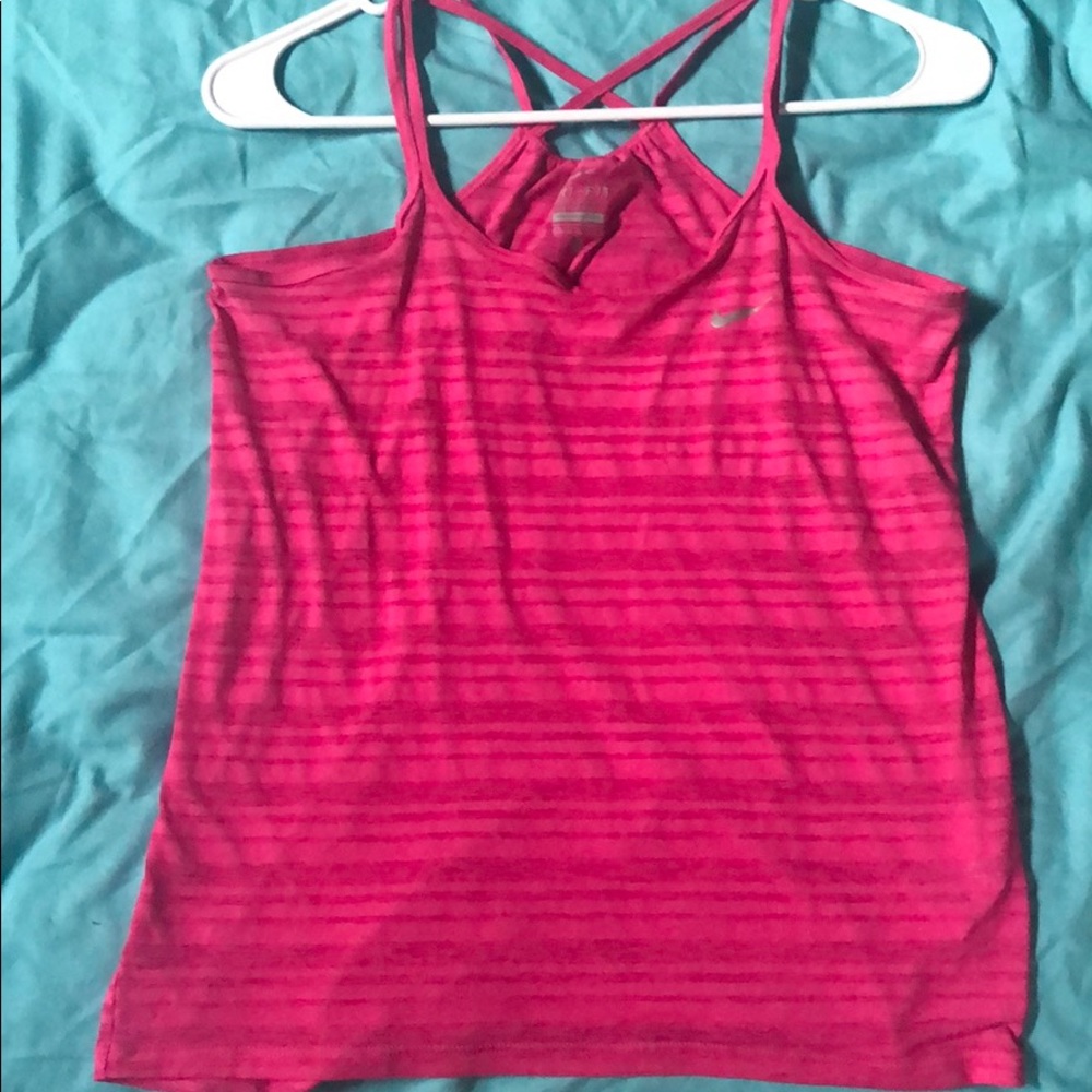 Pink Nike workout tank